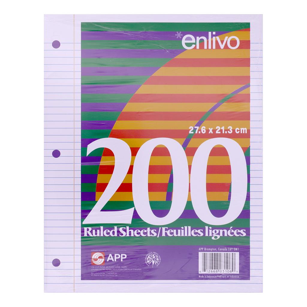 200 RULED REFILL PAPER