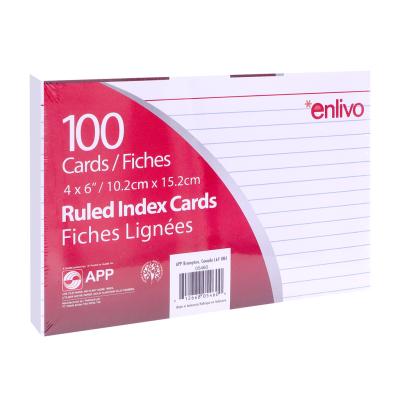 100 CT. 4X6 RULED INDEX CARDS