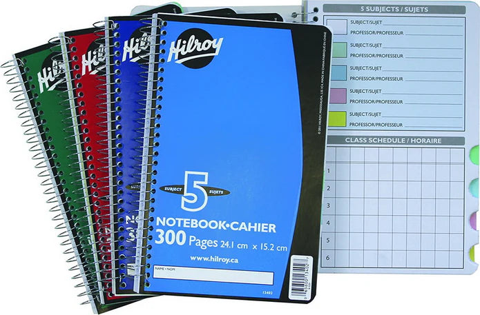NOTEBOOK SPIRAL RULED 9X6 300P.