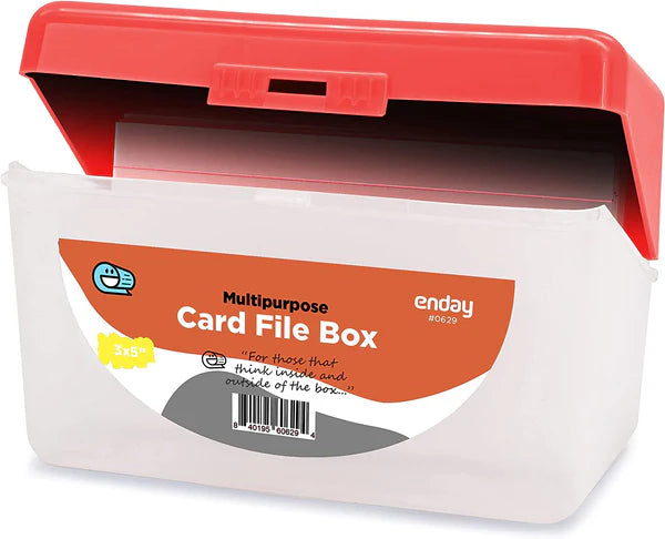 3" X 5" Index Card File Box