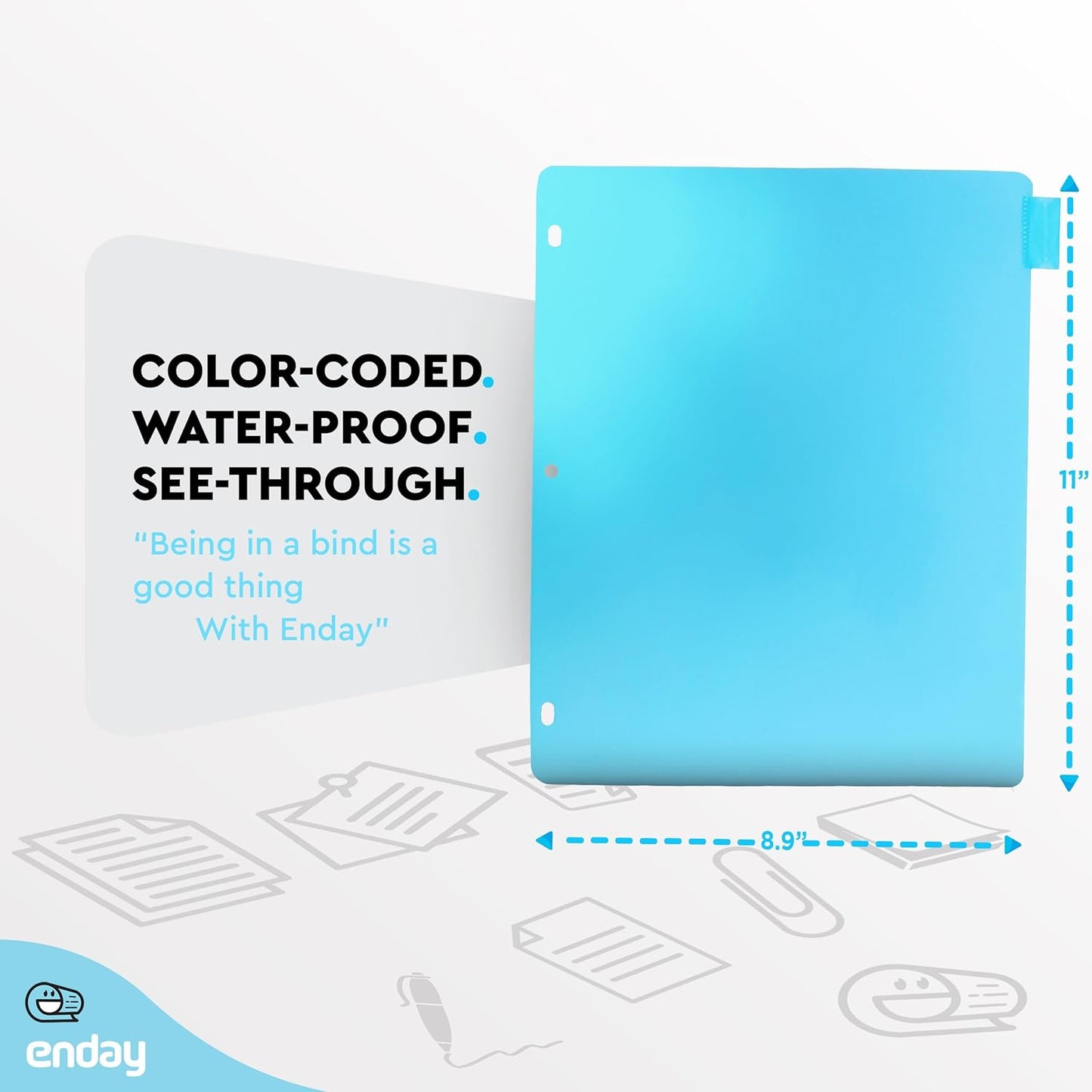 Binder Dividers with Tabs, 5 Dividers