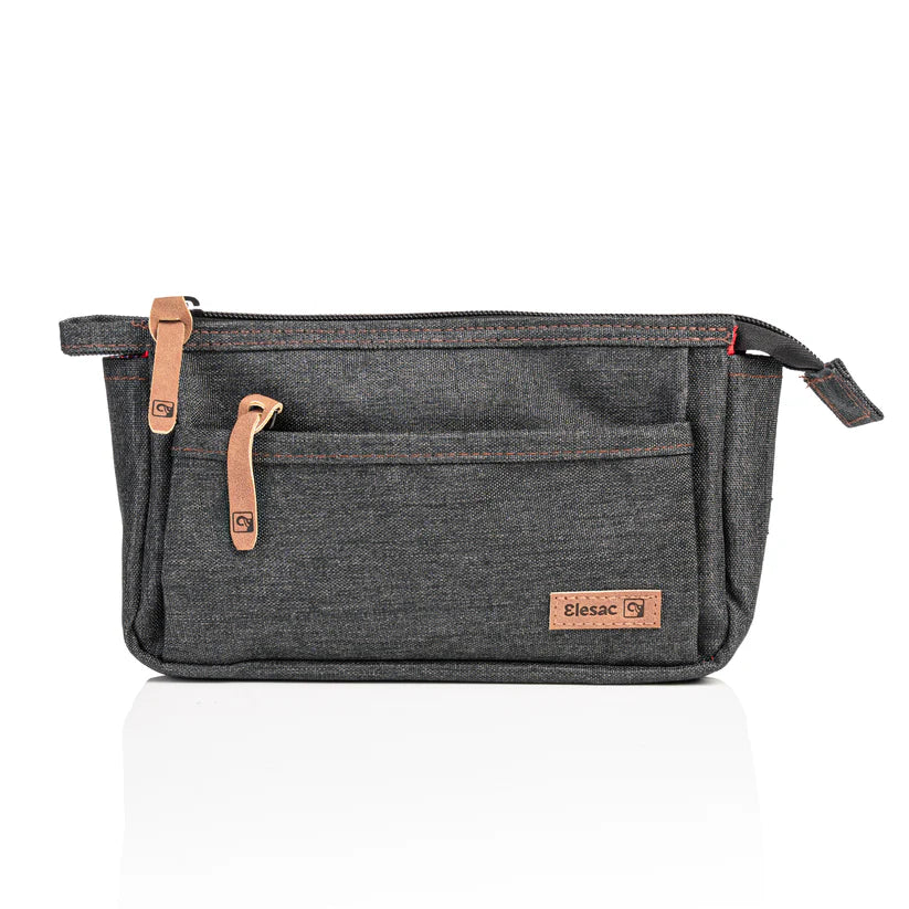 Elesac Charcoal Grey Multi Pocket Pencil Case
