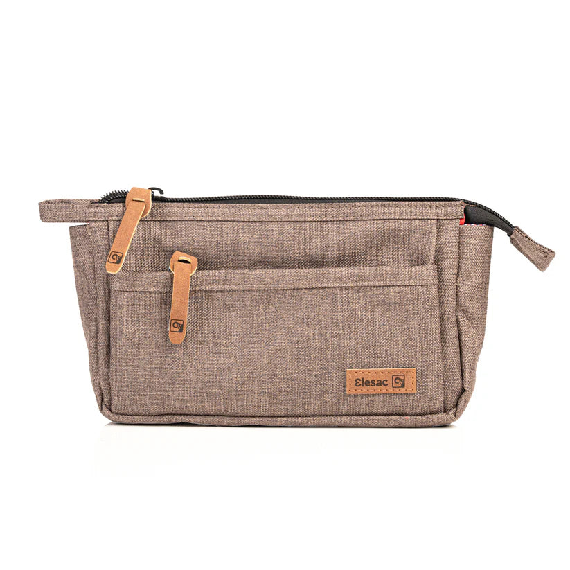 Elesac Pewter Multi Pocket Pencil Case