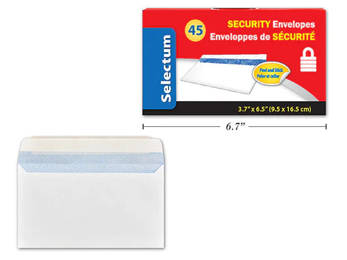 #8 ENVELOPES SEC. PEAL+SEAL