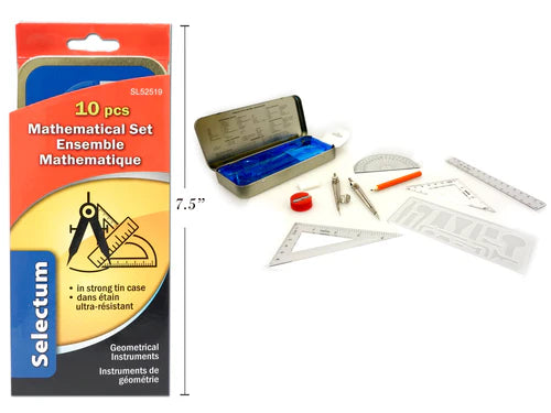 MATHEMATICAL GEOMETRY SET 10PC