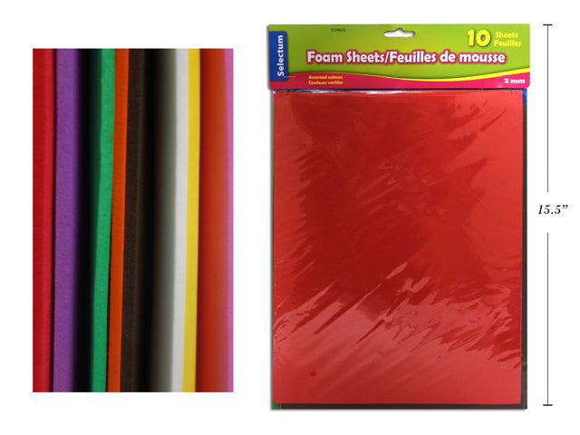 9X12 FOAM SHEET ASS COLOR @10