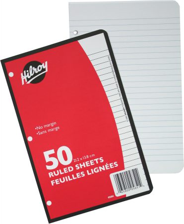 50 RULED SHEETS