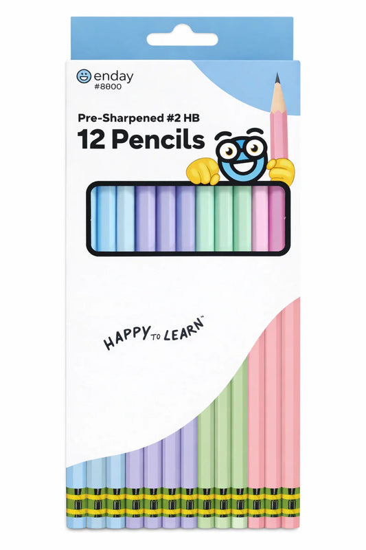 #2 PENCILS PRE-SHARPENED PASTEL 12