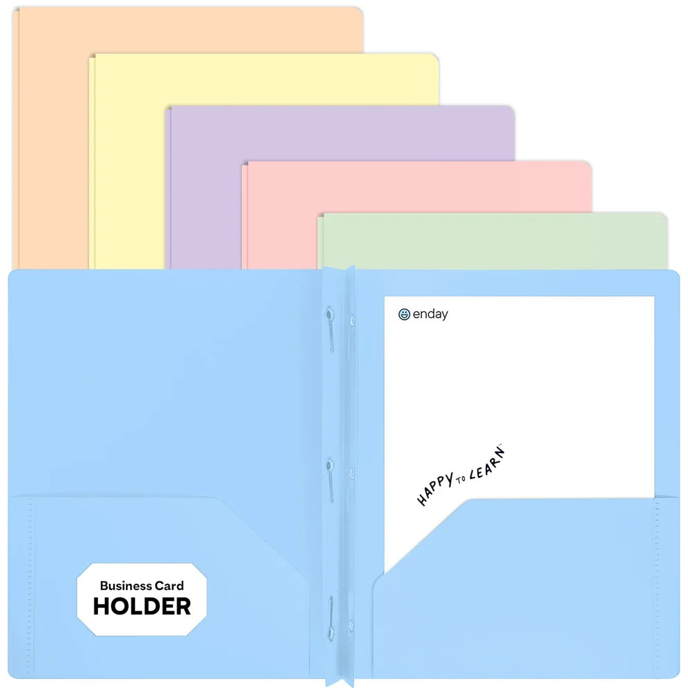 Hard Plastic 2-Pocket Folder