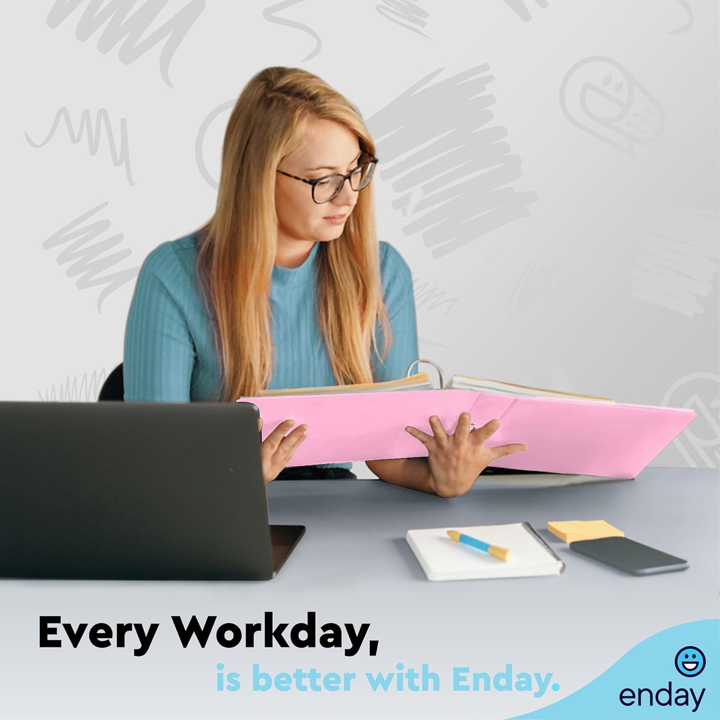 Enday 2" Inch Binder