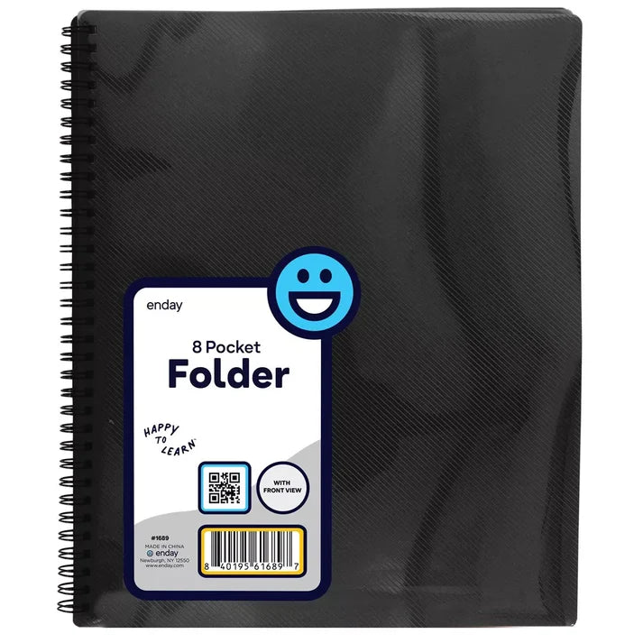 8 pocket folder with front view
