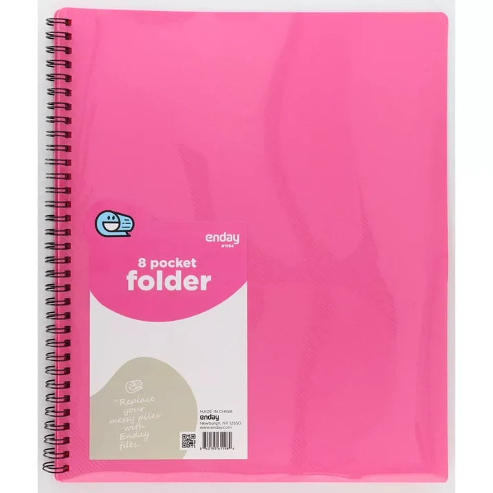 8 pocket folder with front view