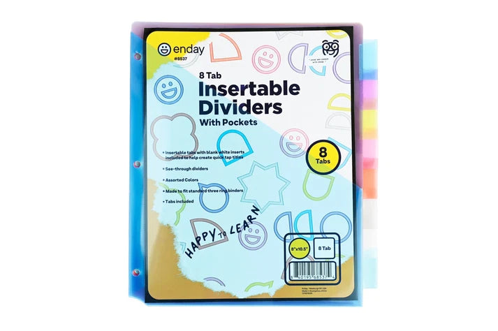 Binder Dividers with pockets