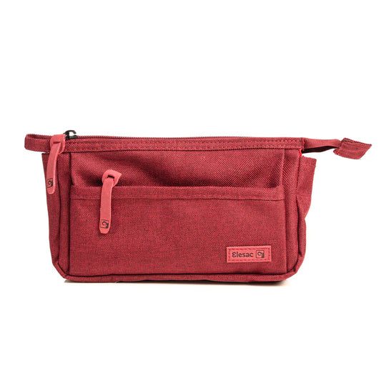 Elesac Burgundy Multi Pocket Pencil Case