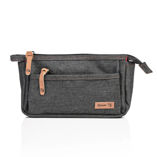 Elesac Charcoal Grey Multi Pocket Pencil Case