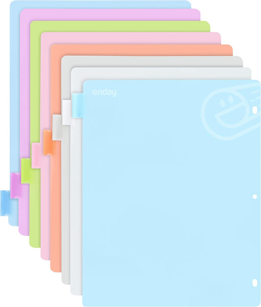 Enday 8 Dividers for 3 Ring Binder