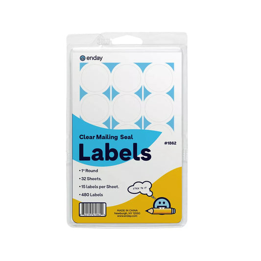 Enday Clear Round Labels