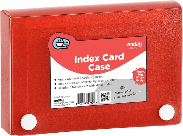 Enday 3" X 5" Index Card Case