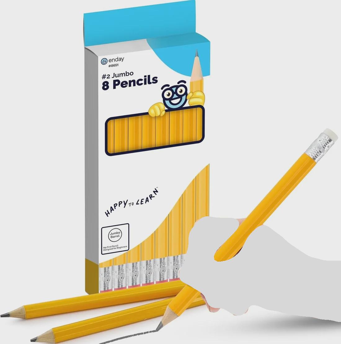 JUMBO PENCILS - 8 PACK