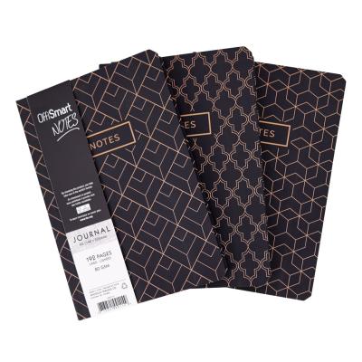 OFFISMART Geometric Leatherette Notebook, Ruled, A5 (5.8" x 8.3"), 192pg