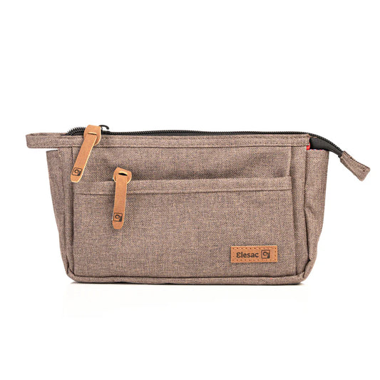 Elesac Pewter Multi Pocket Pencil Case