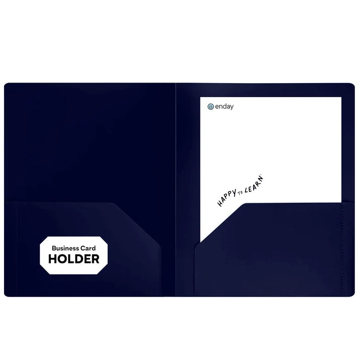 Hard Plastic 2-Pocket Folder