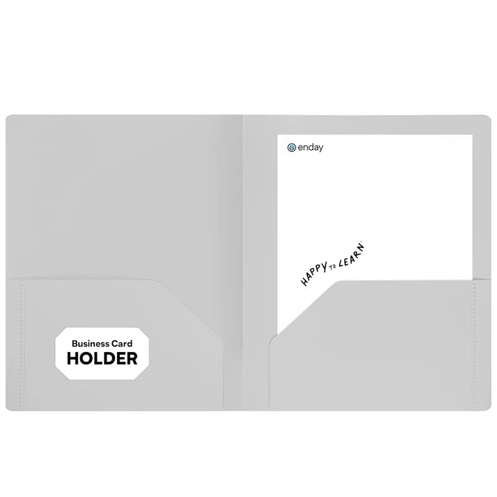 Hard Plastic 2-Pocket Folder
