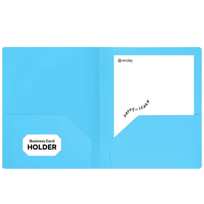 Hard Plastic 2-Pocket Folder