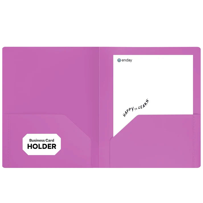 Hard Plastic 2-Pocket Folder