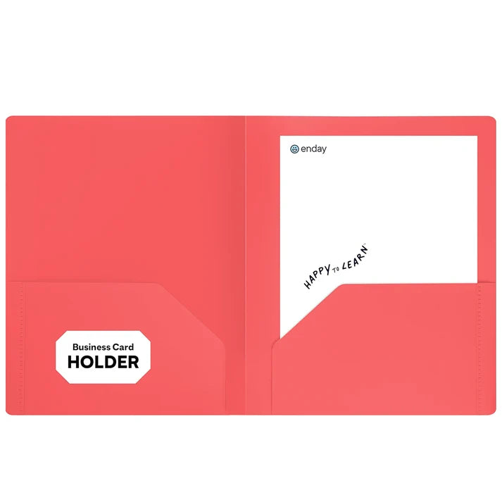 Hard Plastic 2-Pocket Folder