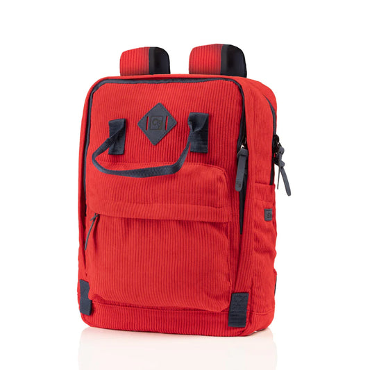 Elesac 14"briefcase corduroy red
